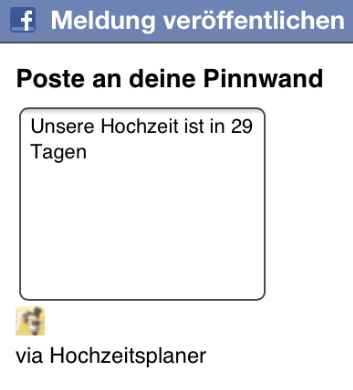 Facebook Hochzeitsplaner